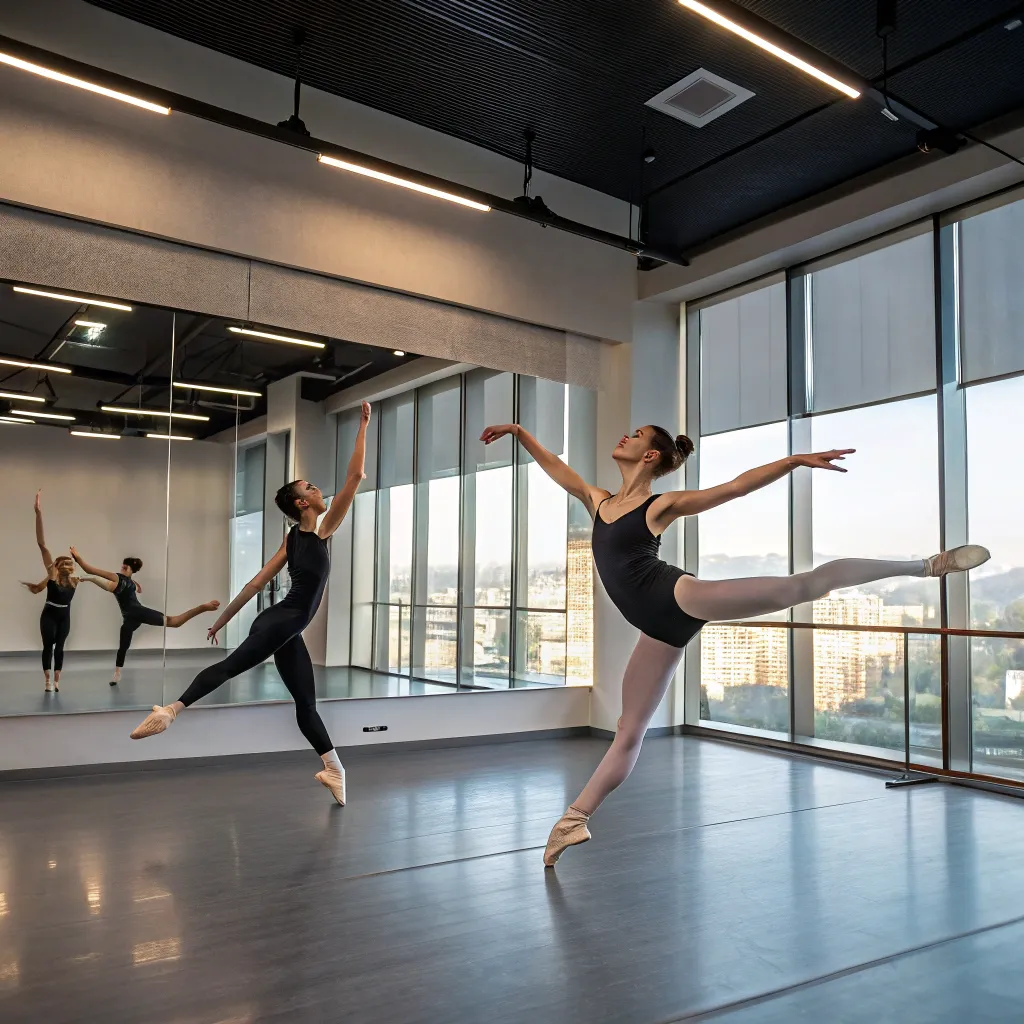 Image of a contemporary dance class at LYTRIONEX Dance School