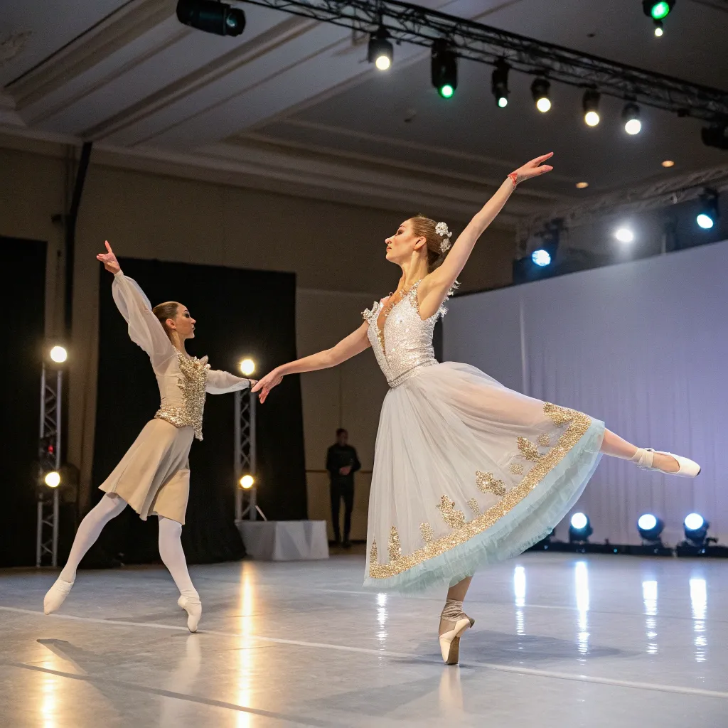 Professional dancers performing on stage